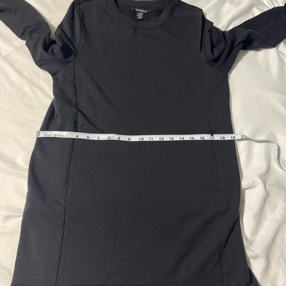 Athleta Sweatshirt Dress Zippered Pockets Black Size Small - Picture 14 of 15